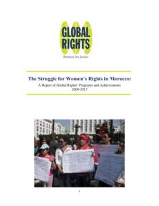 The Struggle for Women’s Rights in Morocco: A Report of Global Rights’ Programs and Achievements[removed]