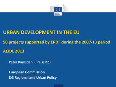 Urban studies and planning / Sustainable architecture / Sustainable building / Environmental social science / Interreg / Smart growth / Sustainable development / Culture / Innovation / Environment / Sustainability / European Union