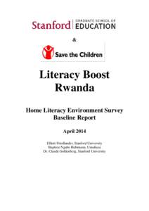 &  Literacy Boost Rwanda Home Literacy Environment Survey Baseline Report