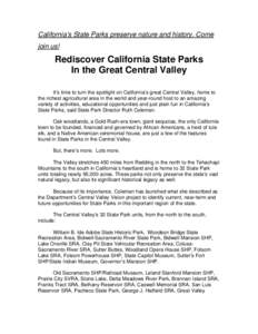 Microsoft Word - More Central Valley State Parks.doc