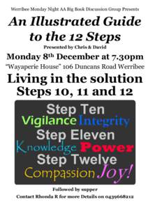 Werribee Monday Night AA Big Book Discussion Group Presents  An Illustrated Guide to the 12 Steps Presented by Chris & David