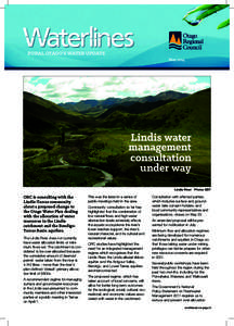 Rural Otago’s water update May 2014 Lindis River  Photo: ODT  ORC is consulting with the