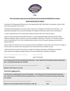 Baltimore Ravens / Contract / Waiver / Law / Contract law / Legal documents