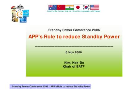 APP's Role to Reduce Standby Power