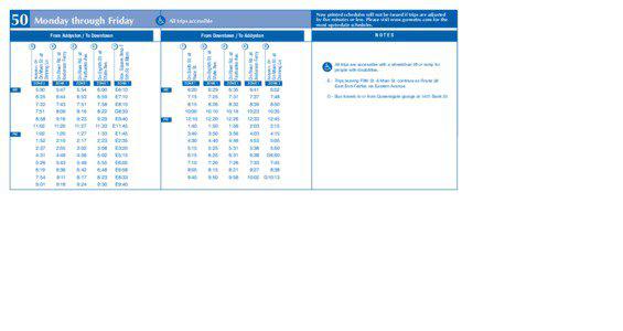 AM  G – Bus travels to or from Queensgate garage at 1401 Bank St.