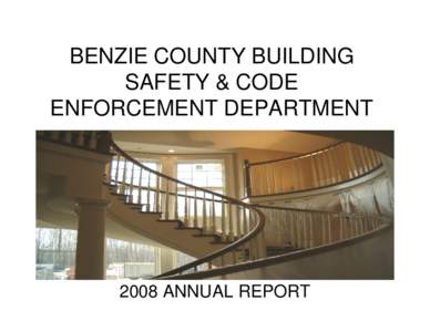 BENZIE COUNTY BUILDING SAFETY & CODE ENFORCEMENT DEPARTMENT