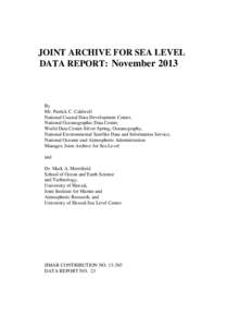 JOINT ARCHIVE FOR SEA LEVEL