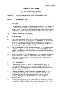 Board Report Template for TfL Meetings