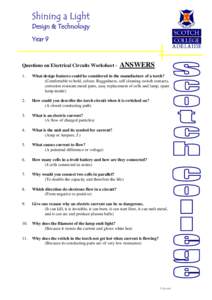 Microsoft Word - Questions on elec circuits - Scotch - ANSWERS.doc