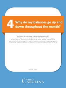 4  Why do my balances go up and down throughout the month?  ConnectCarolina Financial Concepts