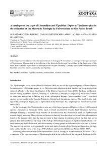 Ribeirão Preto / Charles Paul Alexander / Limoniidae / Taxonomy / Chironomidae / Brazil / Gynocladius / Science and technology in Brazil / University of São Paulo / São Paulo