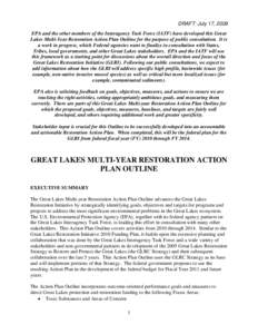 Great Lakes Multi-year Restoration Action Plan Outline