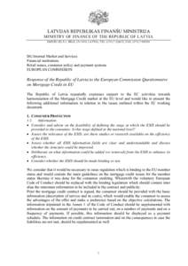 Comments of the Latvian Ministry of Finance  to the GEGMC working document of 23 May 2006