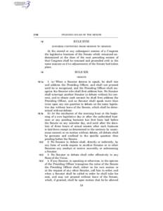 Public law / Separation of powers / United States Senate / Quorum / Standing Rules of the United States Senate /  Rule XII / Appeal / Standing Rules of the United States Senate / Government / Standing Rules of the United States Senate /  Rule XIX