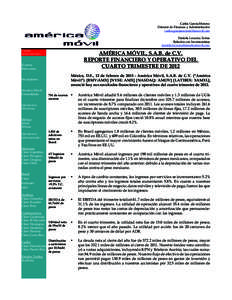 Carlos García-Moreno Director de Finanzas y Administración  Daniela Lecuona Torras Relación con Inversionistas 