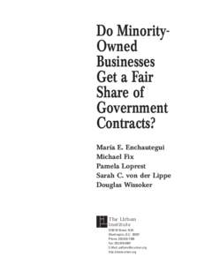Do Minority-Owned Businesses Get a Fair Share of Government Contracts?