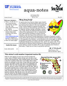 aqua-notes 150 Sawgrass Road Bunnell, FL[removed]7464  Volume 10, Issue 2
