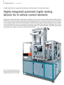 Scientific Automation and compact drive technology in end-of-line tester for the automotive industry