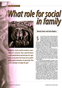 Social capital - Journal article - Australian Institute of Family Studies (AIFS)