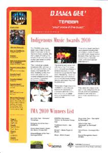 STAFF PICK  Indigenous Music Awards 2010 