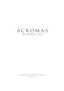 Acromas Holdings / Permira / RAC / Business / Insurance / Income statement / Folkestone / Saga Group / Finance