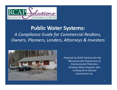 Microsoft PowerPoint - Public Water Systems in Massachusetts_ Compliance Guide for Businesses v.2.1 [Compatibility Mode]