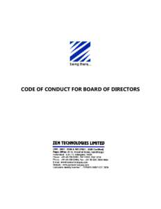 Microsoft Word - CODE OF CONDUCT FOR THE BOARD MEMBERS[removed]doc