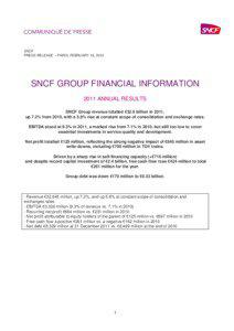 SNCF Group 2011 Results[removed]