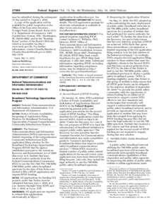 [removed]Federal Register / Vol. 75, No[removed]Wednesday, May 19, [removed]Notices may be submitted during the subsequent 15-day period to August 2, 2010.