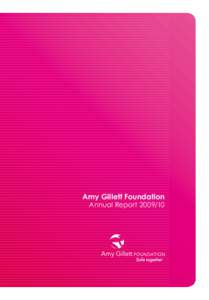 Amy Gillett Foundation  Annual Report[removed] Contents