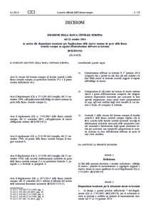 Decisione della Banca centrale europea, del 22 ottobre 2013, in merito alle disposizioni transitorie per l’applicazione delle riserve minime da parte della Banca centrale europea in seguito all’introduzione dell’eu