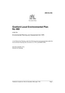 2006 No 804  New South Wales Gosford Local Environmental Plan No 460