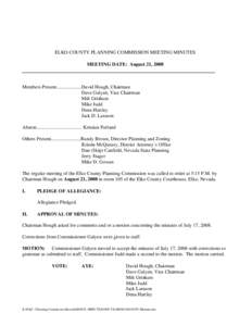 ELKO COUNTY PLANNING COMMISSION MEETING MINUTES