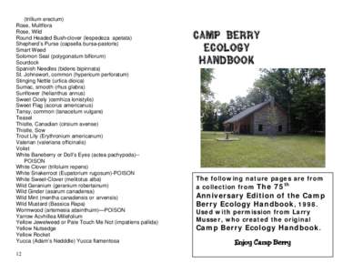 Microsoft Word - Camp Berry, Ecology 3.doc