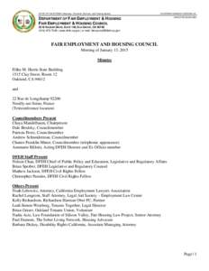 STATE OF CALIFORNIA | Business, Consumer Services, and Housing Agency  GOVERNOR EDMUND G.BROWN JR. DEPARTMENT OF FAIR EMPLOYMENT & HOUSING FAIR EMPLOYMENT & HOUSING COUNCIL