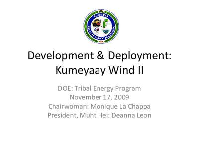 Development & Deployment: Kumeyaay Wind II