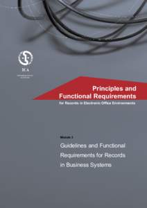 International Council on Archives Principles and Functional Requirements for Records in Electronic Office Environments