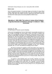 SOAS Bulletin of Burma Research, Vol. 2, No. 1, Spring 2004, ISSN[removed]Editor’s note:
