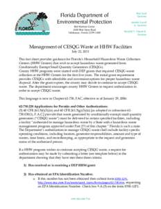 Microsoft Word - Management of CESQG Waste at HHW Facilities FINAL