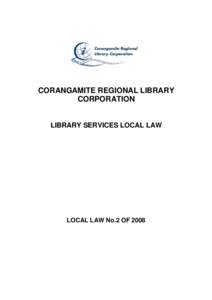 Microsoft Word - Library Services Local Law 2008.docx