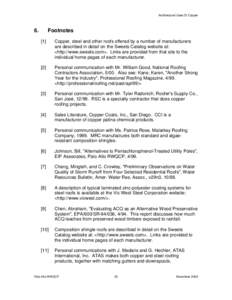 Dietary minerals / Chemical elements / Transition metals / Environmental soil science / Copper / Roof / Urban runoff / Corrosion / Palo Alto /  California / Chemistry / Matter / Water pollution