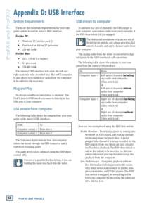 ProFX8 and ProFX12  Appendix D: USB interface System Requirements  USB stream to computer