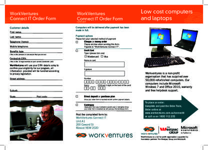 WorkVentures Connect IT Order Form WorkVentures Connect IT Order Form continued