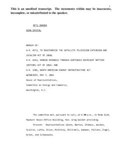 1  This is an unedited transcript. The statements within may be inaccurate, incomplete, or misattributed to the speaker.  RPTS ZAMORA