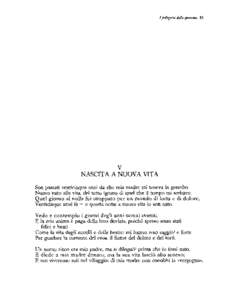 1jeUegrini delJa spertJm;a 83  V NASCITA A NUOVA vrrA Son passati venticinque anni da che o1ia madre mi teneva in grembo Nuovo nato alIa vita, del tutio ignaro di queI che il telnpo mi serbava: