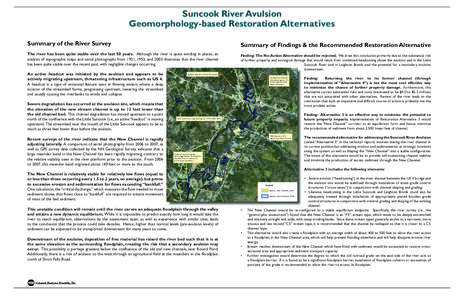 Suncook River Avulsion Geomorphology-based Restoration Alternatives Summary of the River Survey Summary of Findings & the Recommended Restoration Alternative