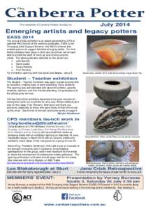 The  Canberra Potter July[removed]The newsletter of Canberra Potters’ Society Inc.