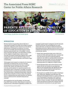 The Associated Press-NORC Center for Public Affairs Research Research Highlights  Parents’ Attitudes on the Quality