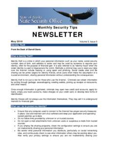 Monthly Security Tips Newsletter - Identity Theft