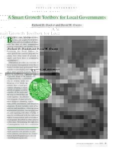 P O P U L A R  G O V E R N M E N T A Smart Growth Toolbox for Local Governments Richard D. Ducker and David W. Owens